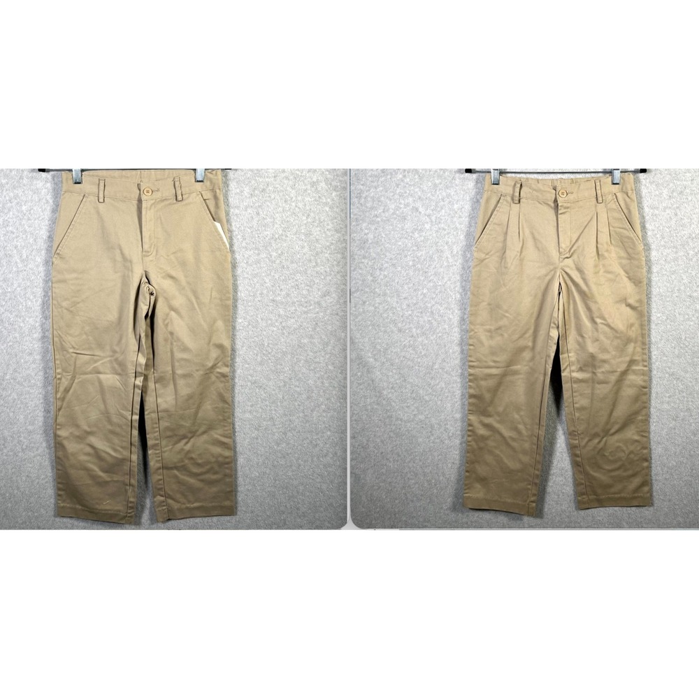 Austin Trading Co Set of 2 Adjustable Chino Pants Women 12 Beige Flat&Pleated